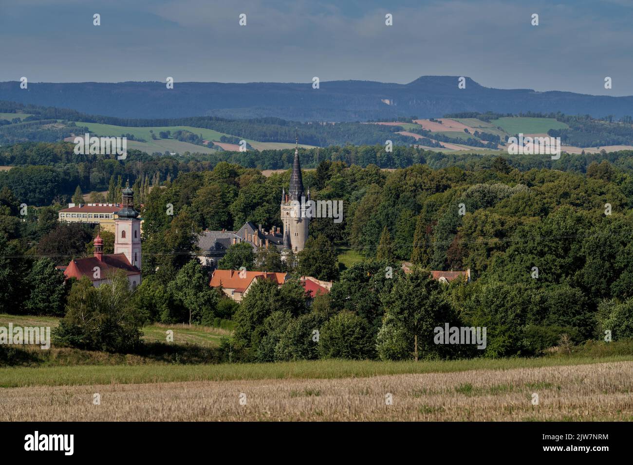 Bożków Eckersdorf Dorf Niederschlesien Polen Stockfoto