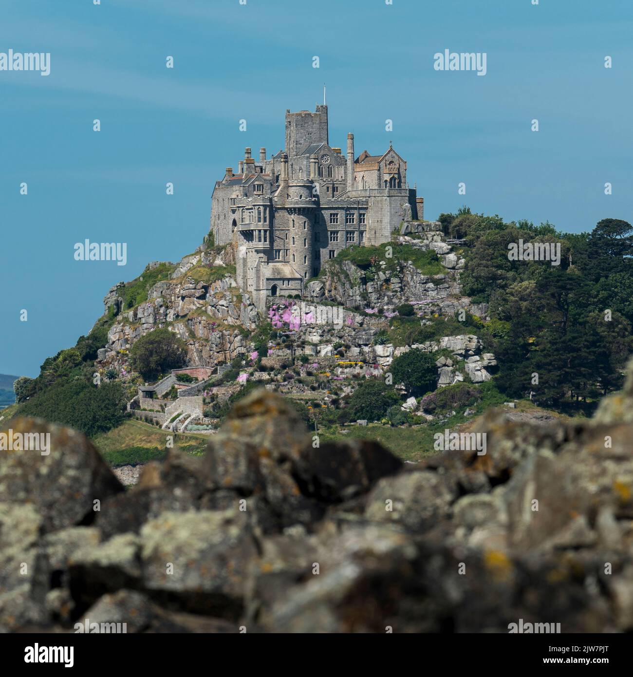 St. Michael's Mount Cornwall, Set aus der Game of Thrones-Serie. Stockfoto