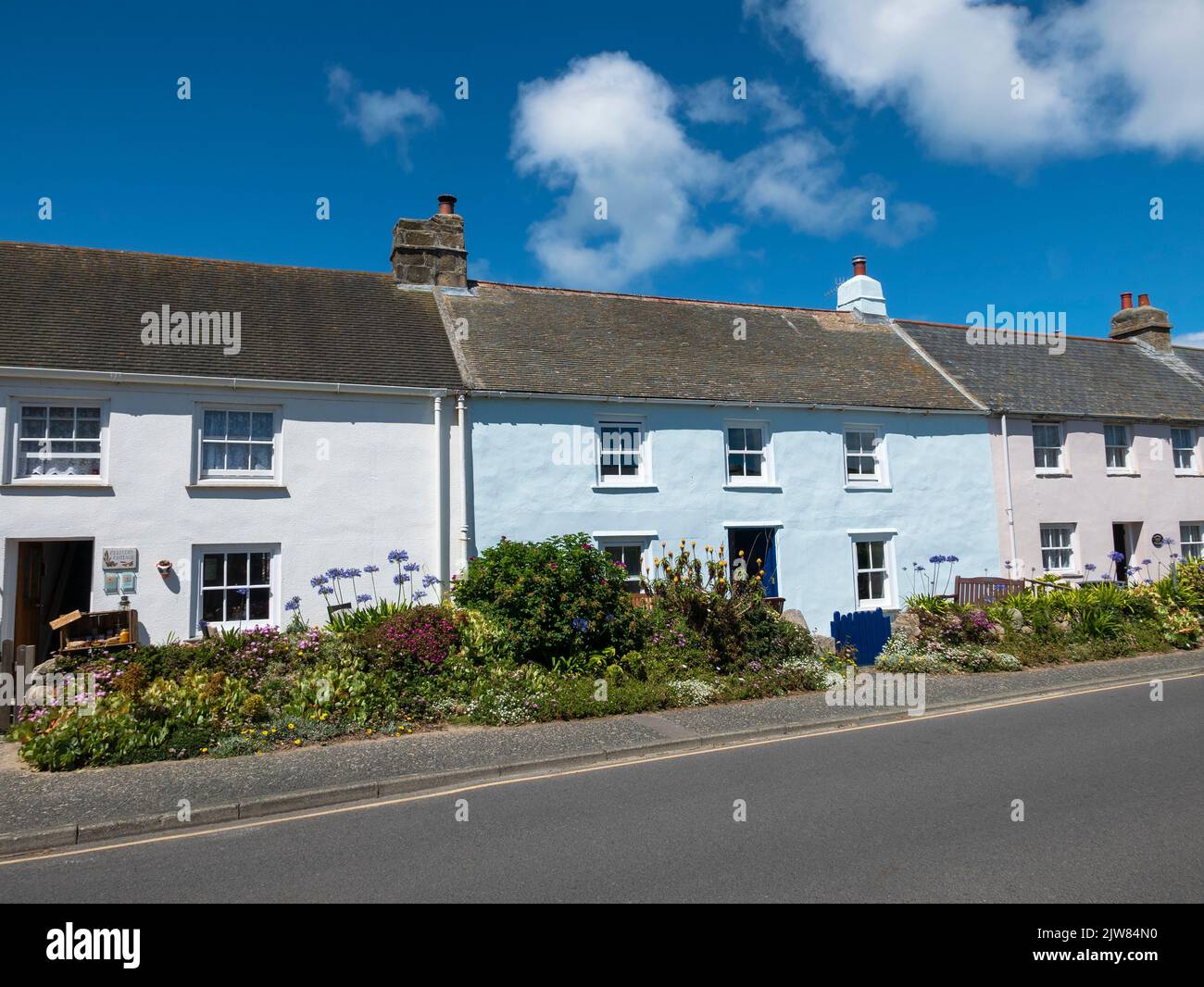 Hugh Town, St. Mary's, Isles of Scilly, Cornwall, England, VEREINIGTES KÖNIGREICH. Stockfoto