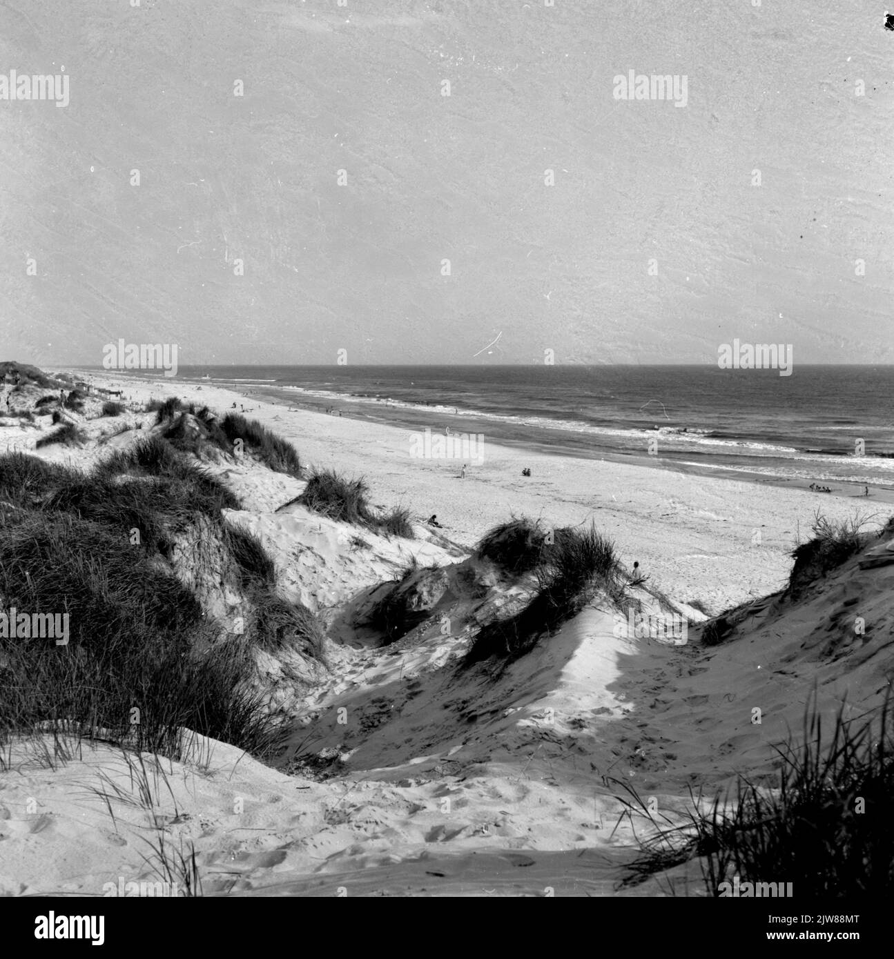 Blick auf den Strand, vermutlich auf Vlisssingen oder Zoutelande. Stockfoto Blick auf den Strand, vermutlich auf Vlisssingen oder Zoutelande. Stockfoto