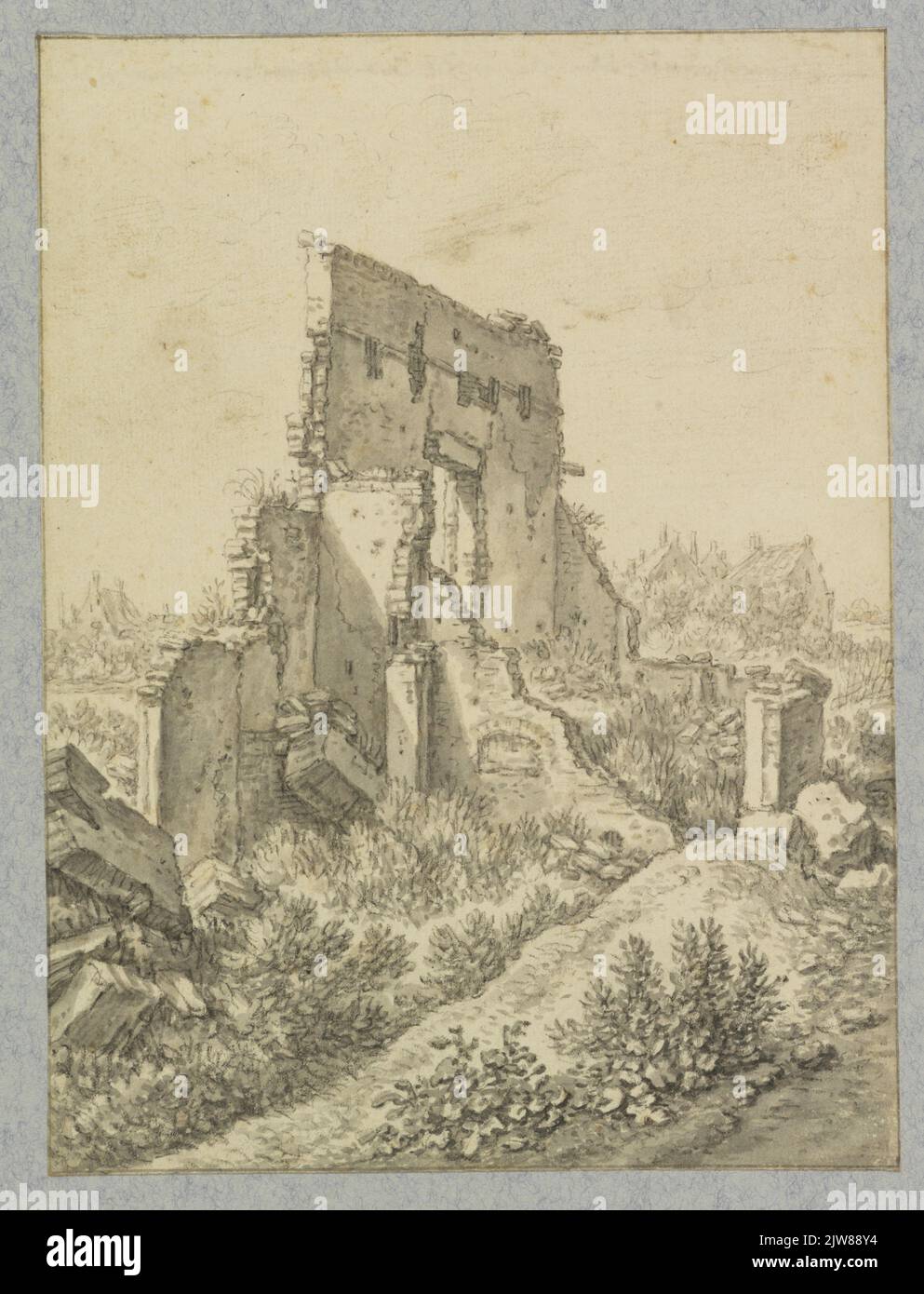 Dies auf Dander Sijde, signiert von Herman Saftleven, ist Buiten Catrijnnepoort DT: (?) 1674. Stockfoto