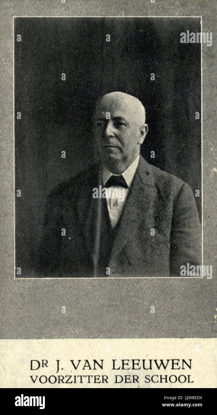 Dr. J. van Leeuwen / Vorsitzender der Schule. Stockfoto