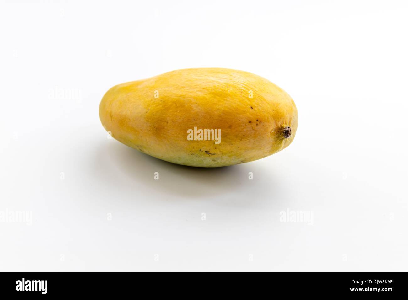 Eine ägyptische Mango isoliert mit weißem Hintergrund. Stockfoto