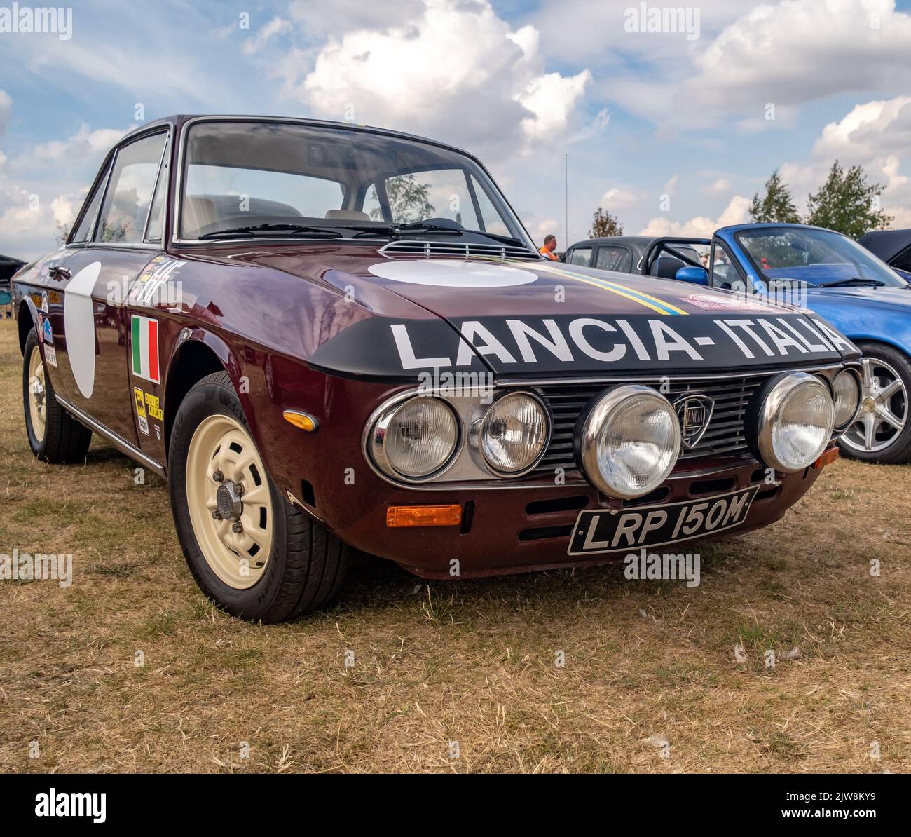 Old Buckenham, Norfolk, Großbritannien – September 03 2022. Lancia Fulvia Coupe Rallye S3 Oldtimer angepasst, um wie das WRC-Auto aussehen Stockfoto
