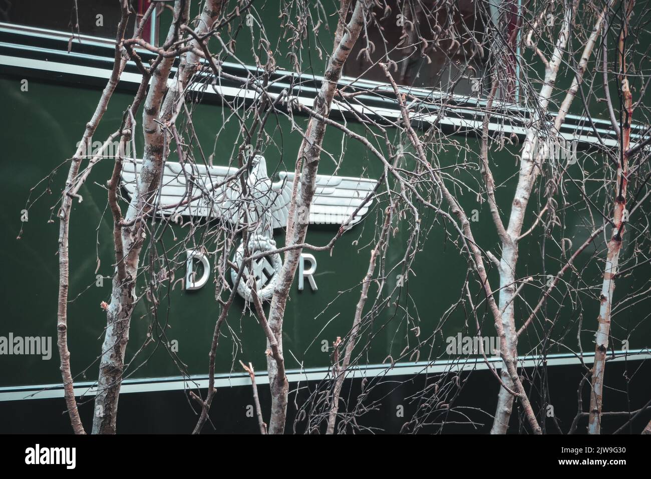 Außenansicht des Bochumer Eisenbahnmuseums Deutsche Eisenbahngeschichte Stockfoto