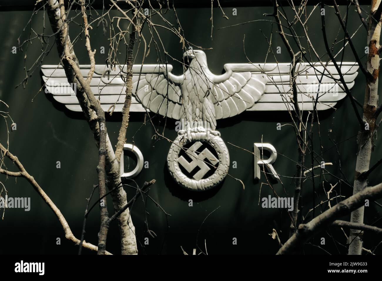 Außenansicht des Bochumer Eisenbahnmuseums Deutsche Eisenbahngeschichte Stockfoto