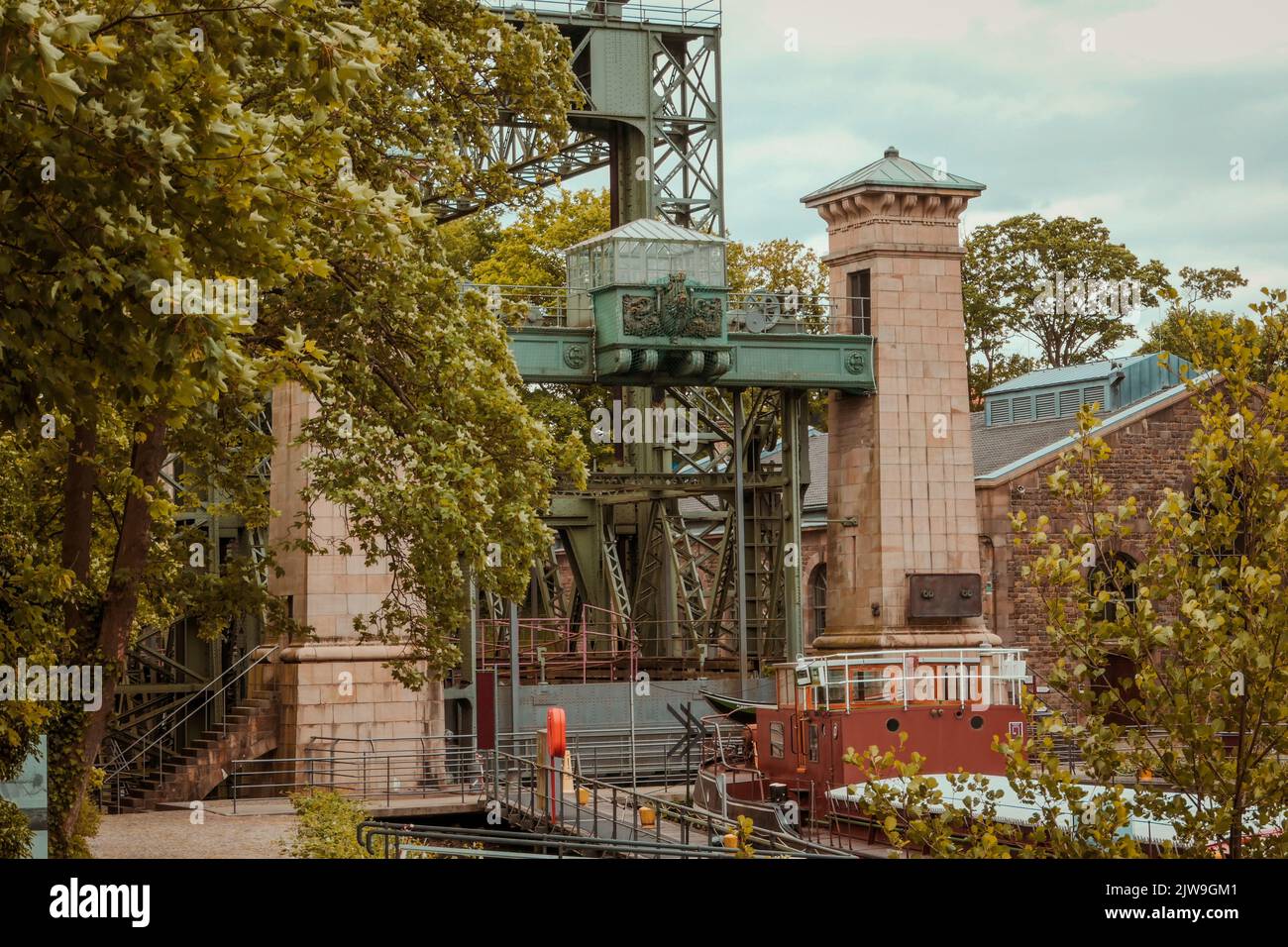 Alte Schiffshebewerk Henrichenburg in Waltrop-Oberwiese Stockfoto