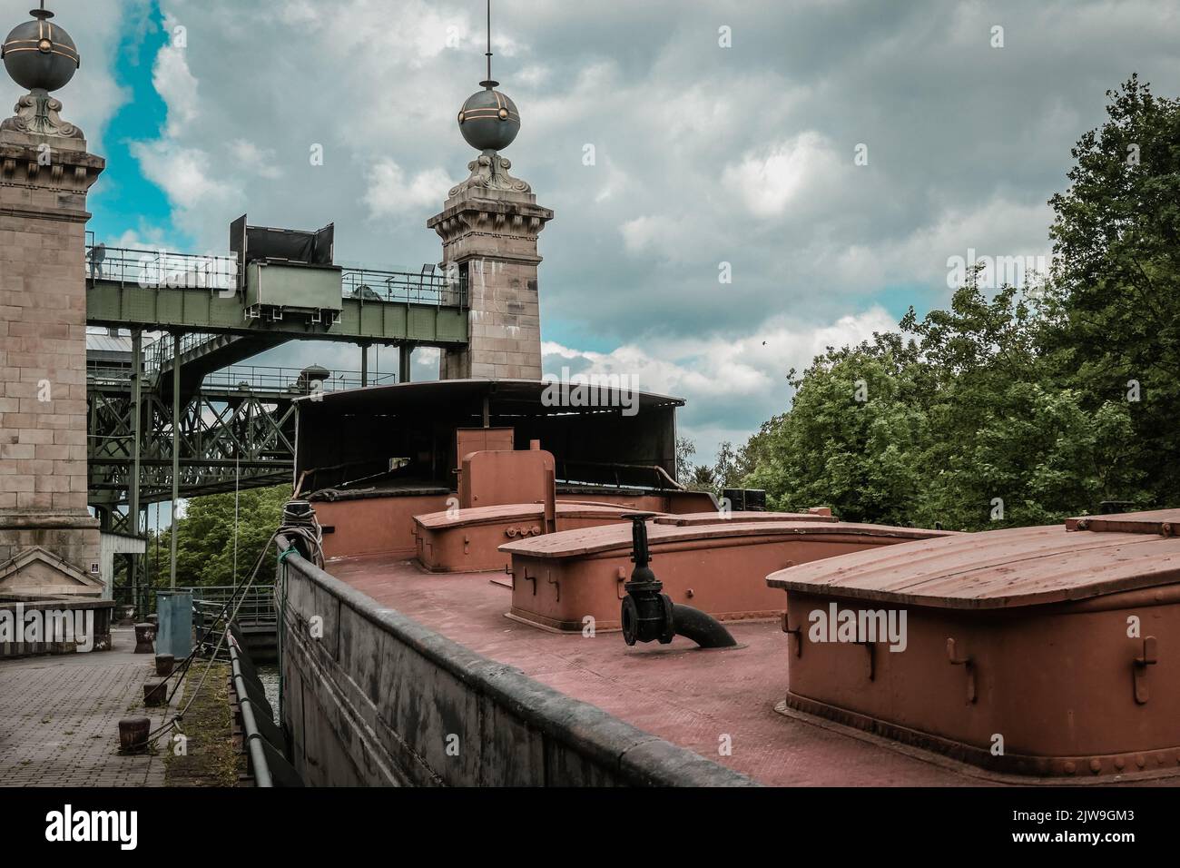 Alte Schiffshebewerk Henrichenburg in Waltrop-Oberwiese Stockfoto