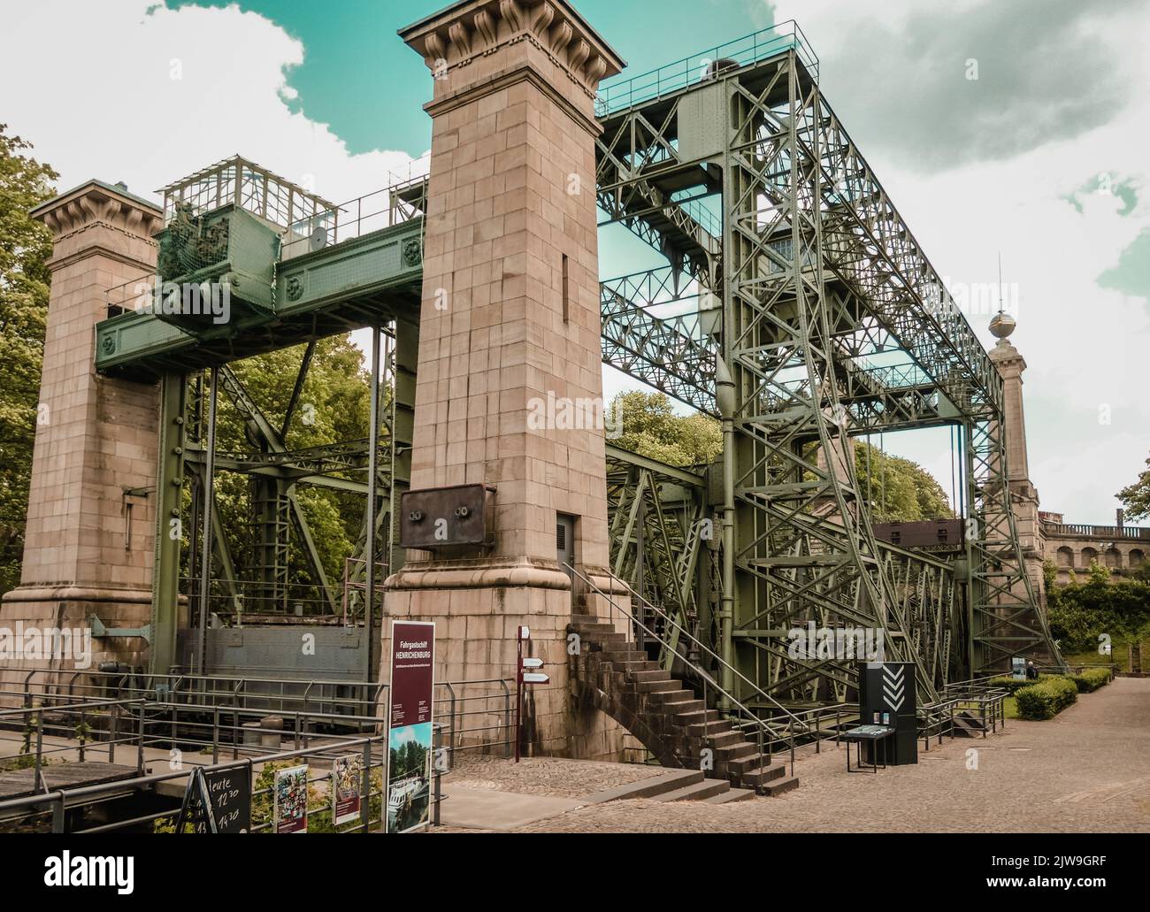 Alte Schiffshebewerk Henrichenburg in Waltrop-Oberwiese Stockfoto