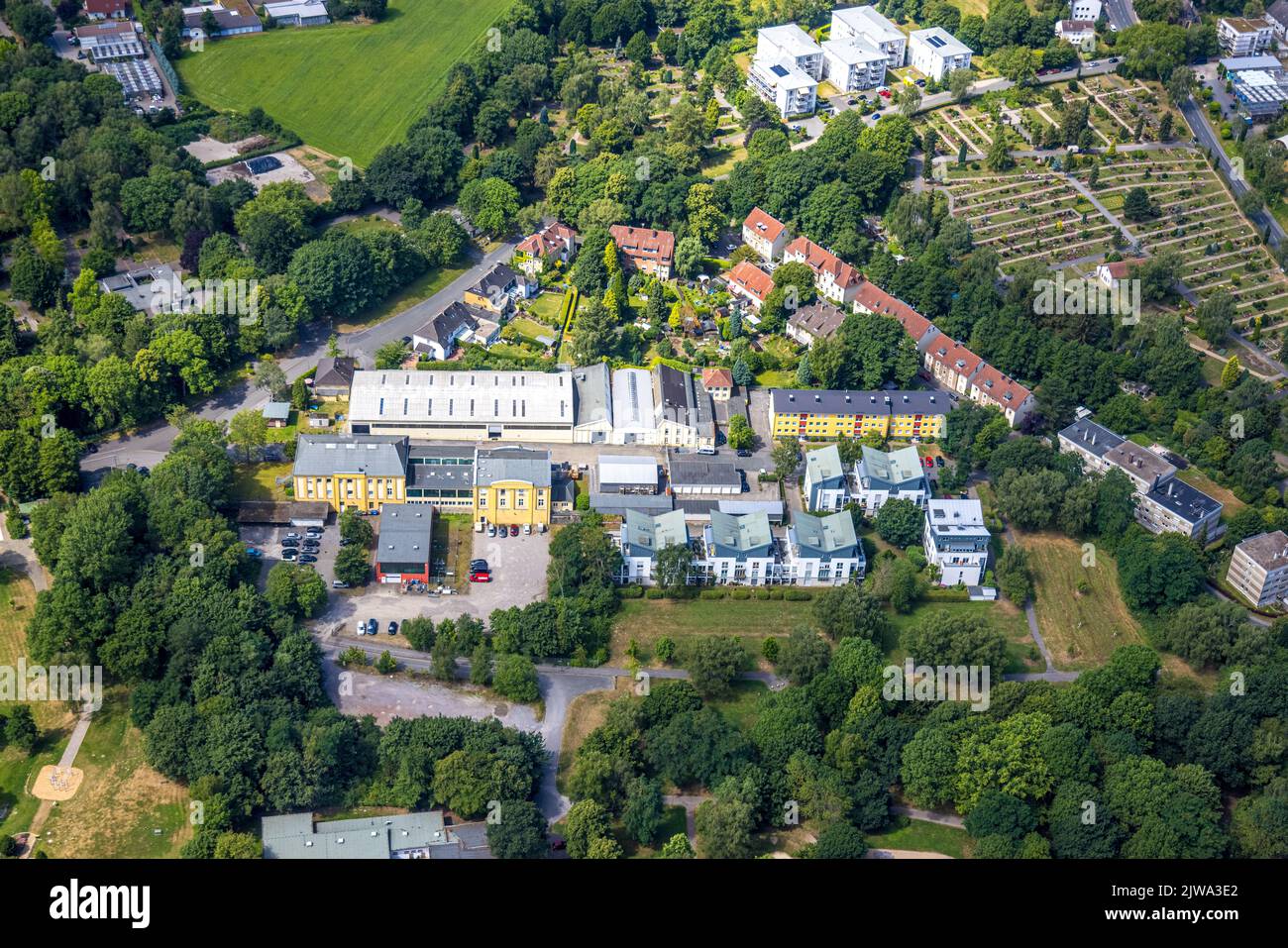 Luftaufnahme, Firmengelände der GoGaS Goch GmbH, zum Ihnedieck, Wellinghofen, Dortmund, Ruhrgebiet, Nordrhein-Westfalen, Deutschland, DE, Europa, Luft p Stockfoto