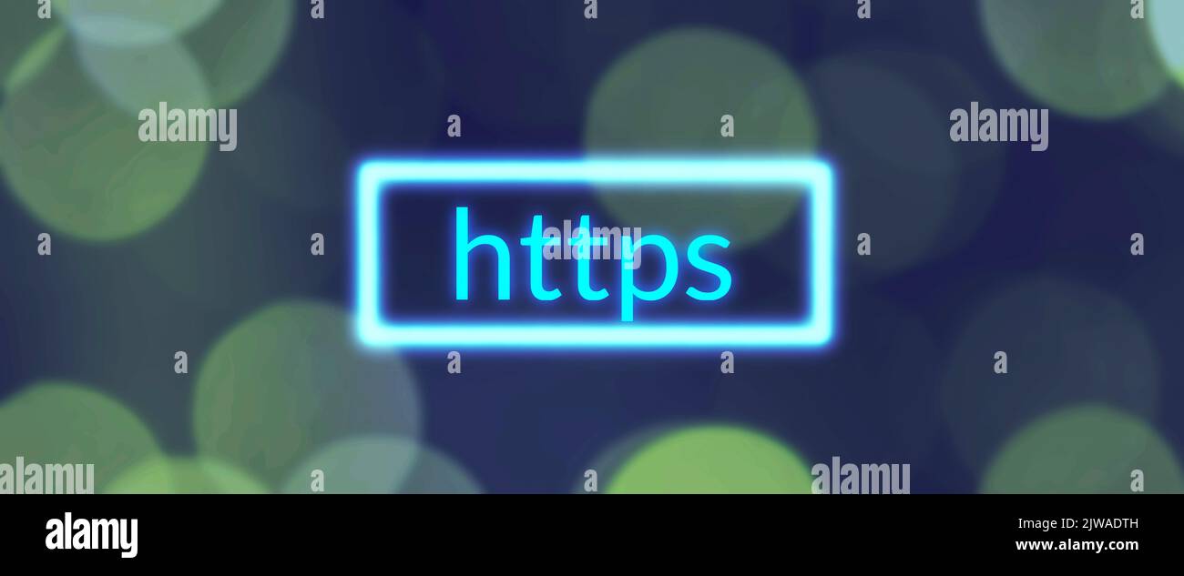 https-Zertifikat für Sicherheit beim Online-Shopping und Schutz von Internetdaten. Konzept der Sicherheit bei Online-Geschäftstransaktionen. Stockfoto