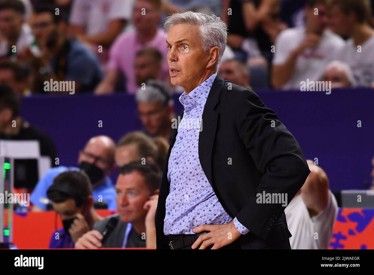 KÖLN, 4. SEPTEMBER 2022: Gordon Herbert. Das Basketballspiel von Eurobasket 2022 Litauen gegen Deutschland Stockfoto