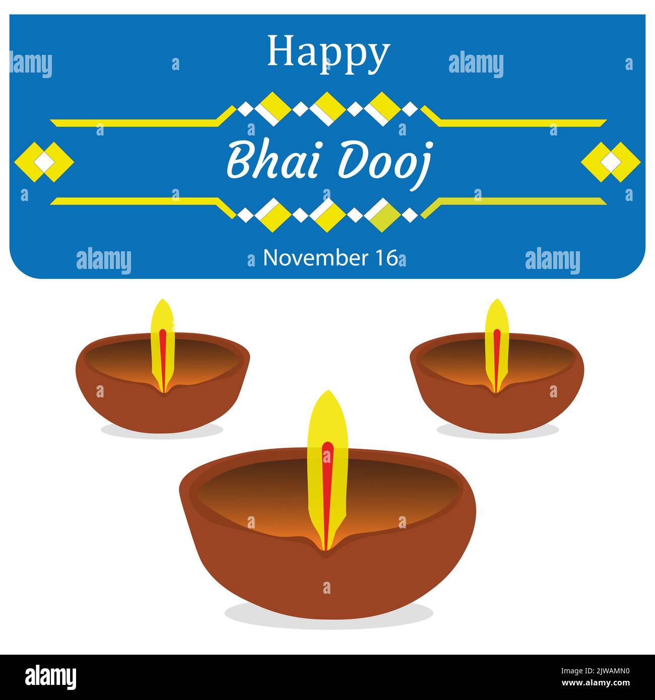 Happy bhai dooj Festival Illustration Design Stockfoto