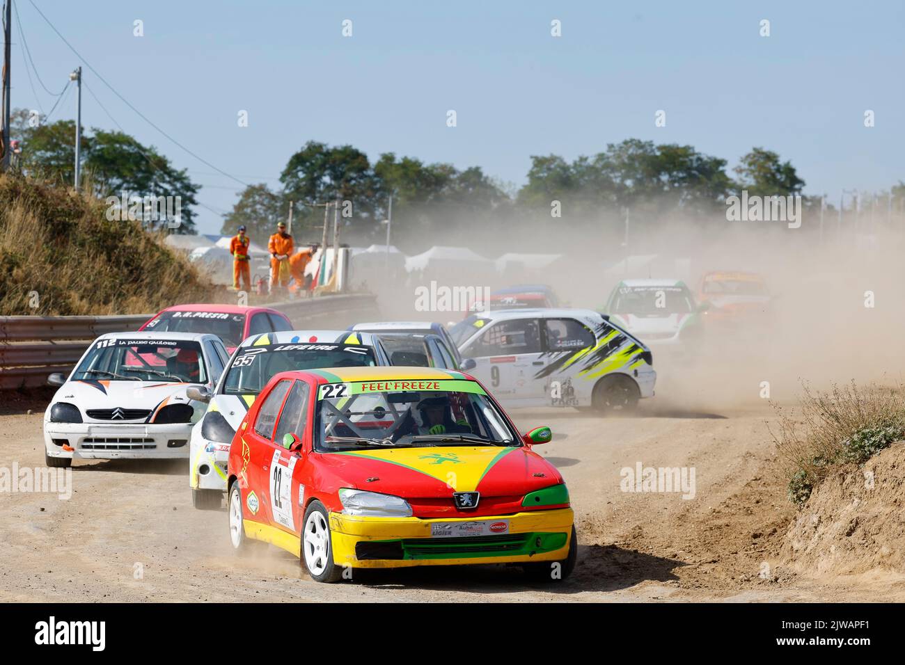 22 MARTIN Guillaume / BOULANT Benjamin, Peugeot 306 S16, Aktion während des Fol'Car de l'Orléanais & 2CV Cross de Sougy, vom 2. Bis 4. September 2022 in Sougy, Frankreich - Foto Frédéric Le Floc’h / DPPI Stockfoto