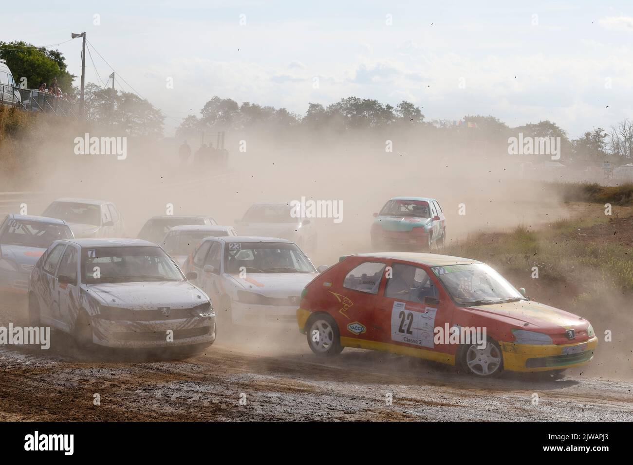 22 MARTIN Guillaume / BOULANT Benjamin, Peugeot 306 S16, Aktion während des Fol'Car de l'Orléanais & 2CV Cross de Sougy, vom 2. Bis 4. September 2022 in Sougy, Frankreich - Foto Frédéric Le Floc’h / DPPI Stockfoto