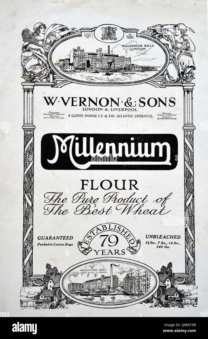 Vintage gedruckte Zeitungsanzeige aus dem Jahr 1915 Stockfoto