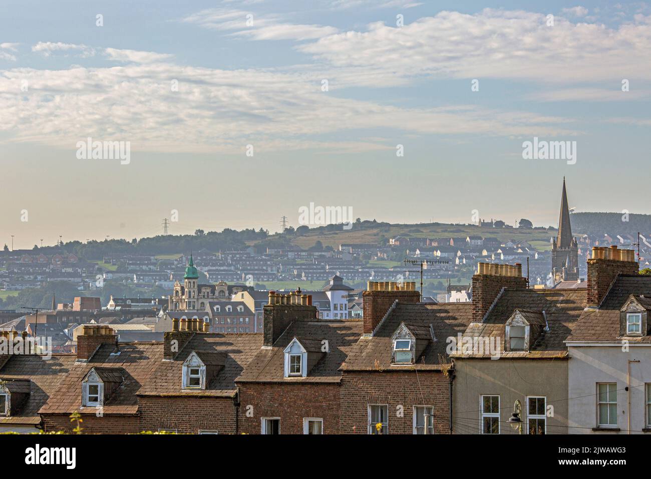 Londonderry, Derry, Nordirland, skyline Stockfoto