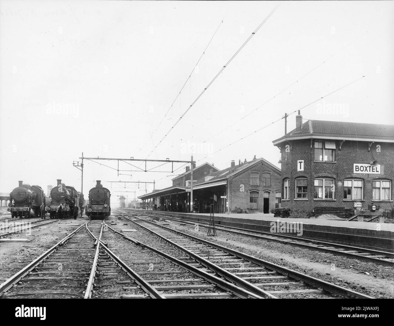 Blick auf den N.S. Bahnhof Boxtel in Boxtel. Stockfoto