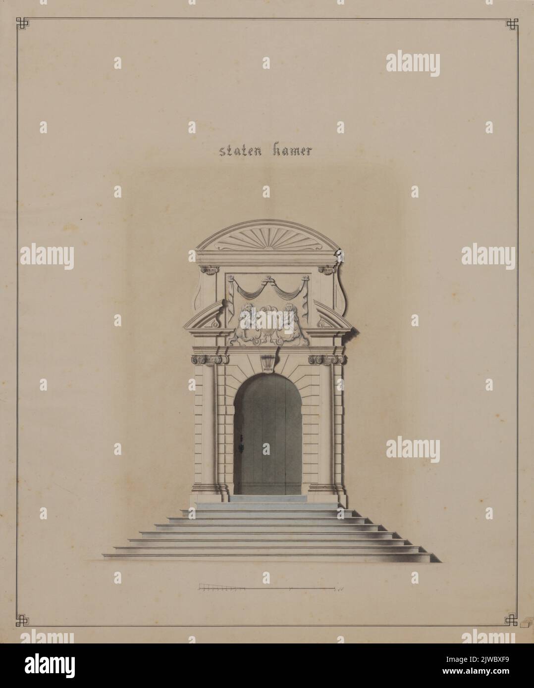 Blick auf den Domturm (Domplein) in Utrecht, von Südosten. Stockfoto