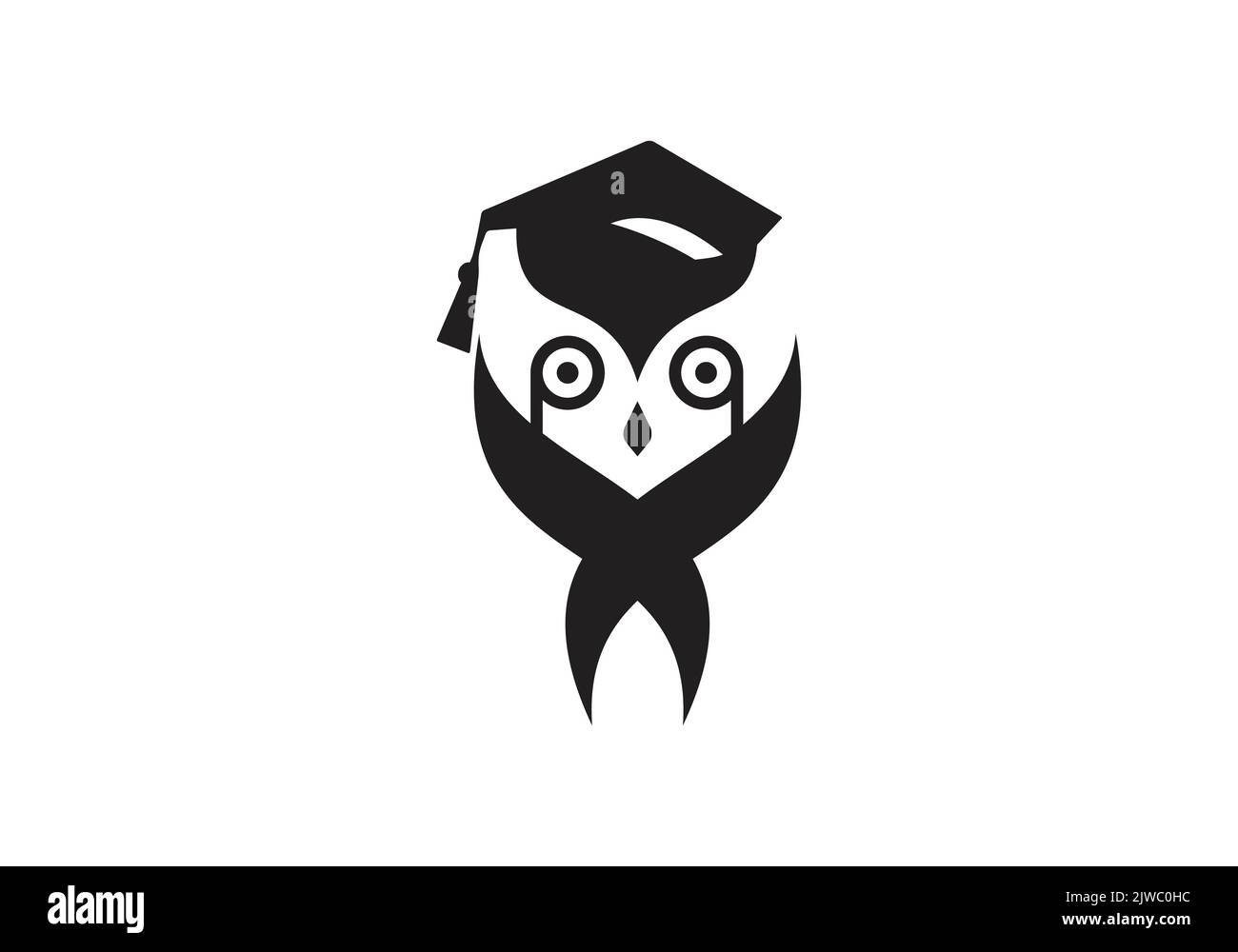 OWL Graduated Smart Intelligent Logo X Design Education Logo Design Template Stock Vektor