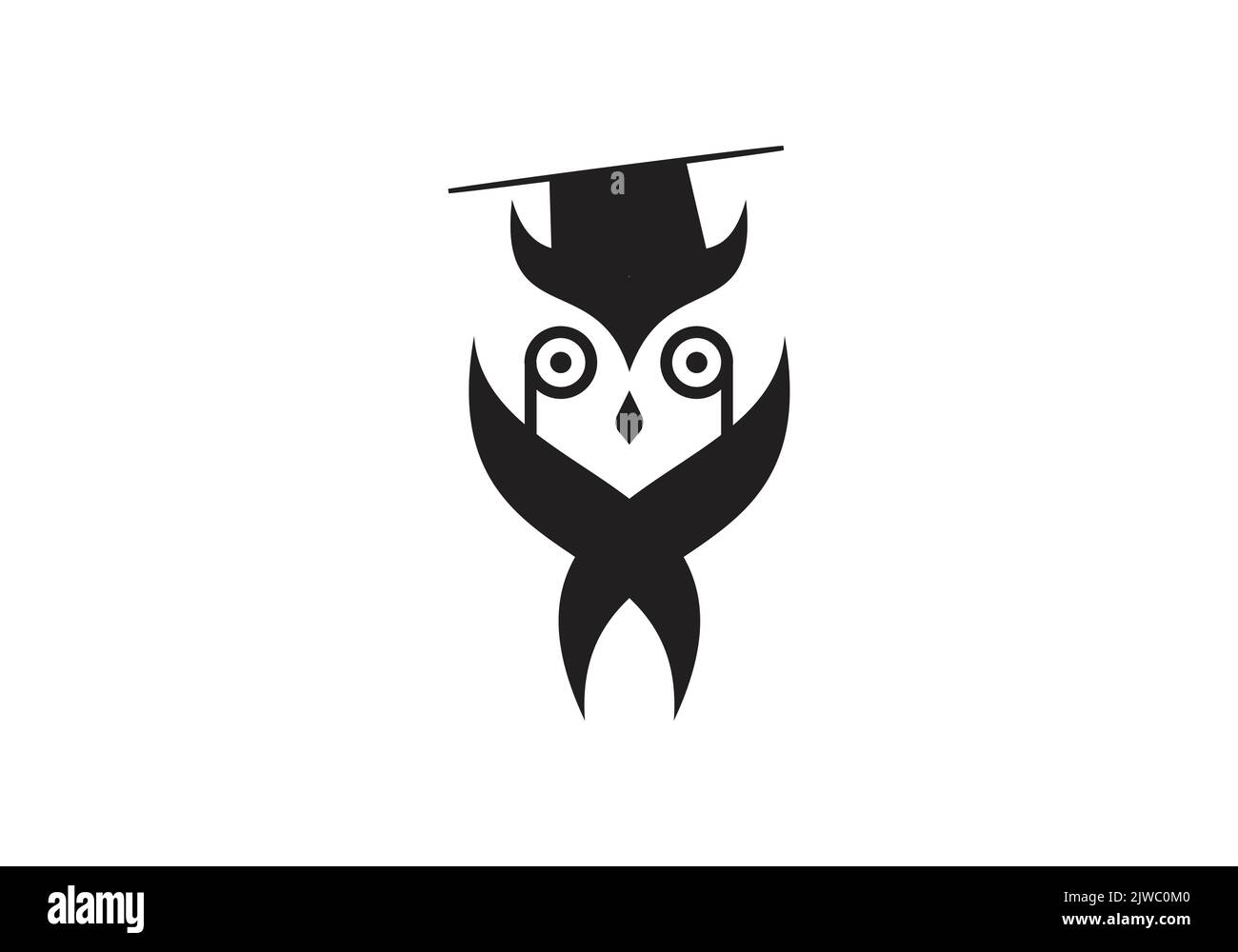 OWL Graduated Smart Intelligent Logo X Design Education Logo Design Template Stock Vektor