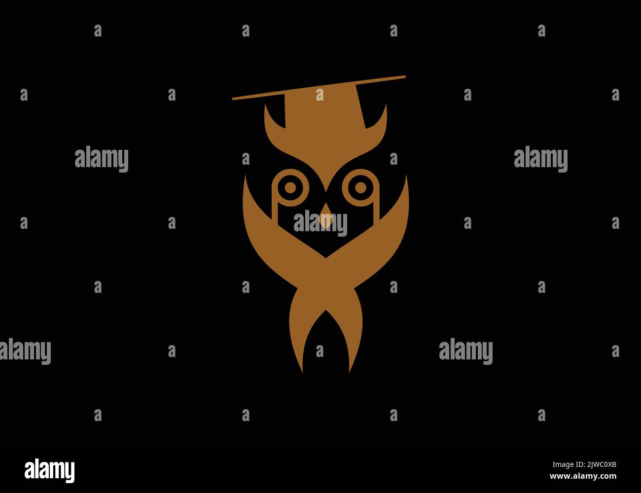 OWL Graduated Smart Intelligent Logo X Design Education Logo Design Template Stock Vektor