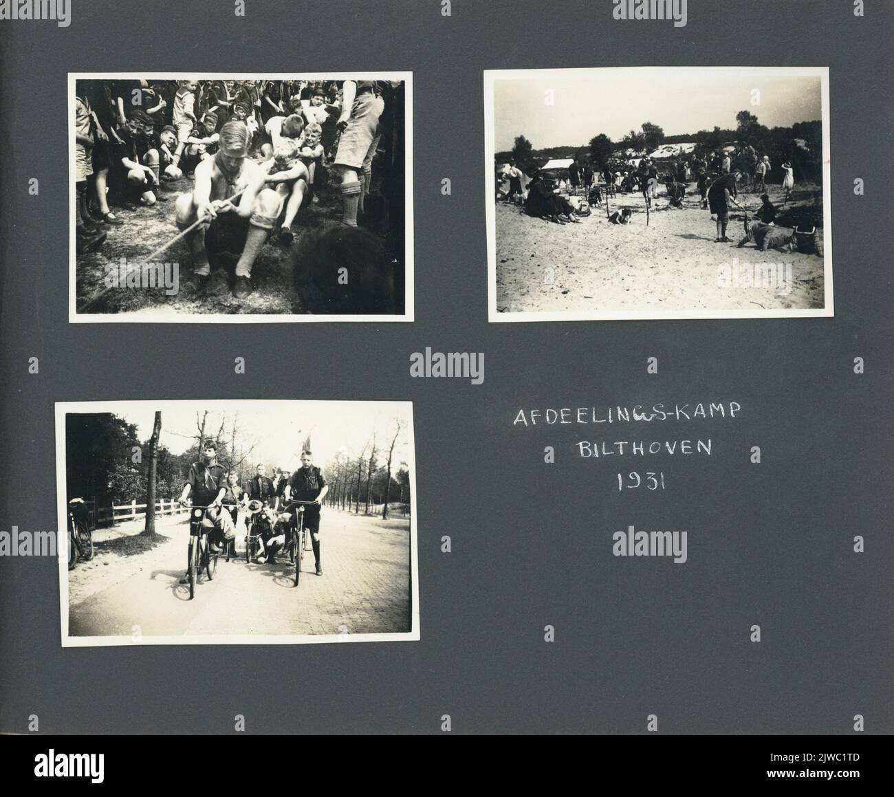 Fotoarchiv Salwega 1921-1934. Auf dem inneren Blatt des Albums Stockfoto