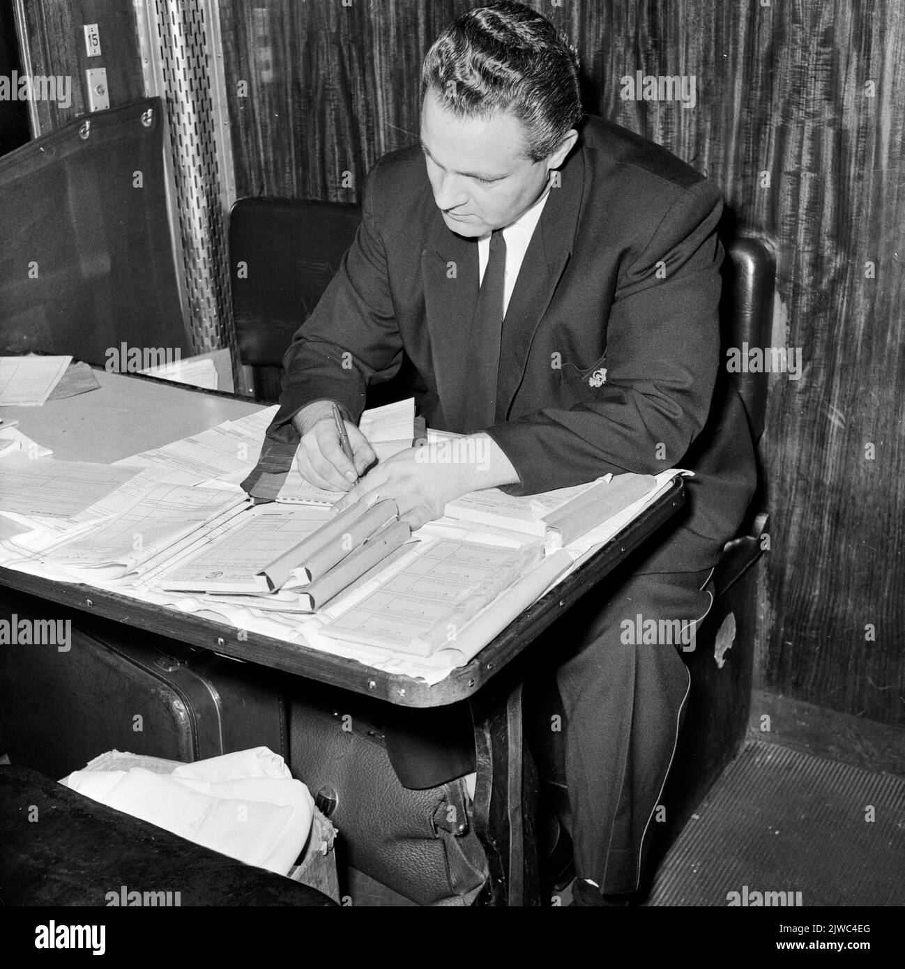 Bild eines Administrators von Wagons-Lits. Stockfoto