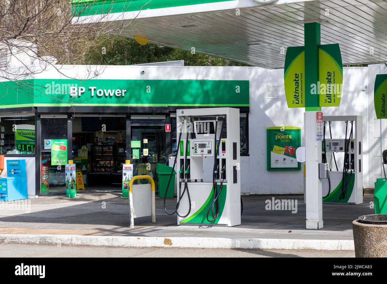 BP Tankstelle in Sydney, NSW, Australien Stockfoto