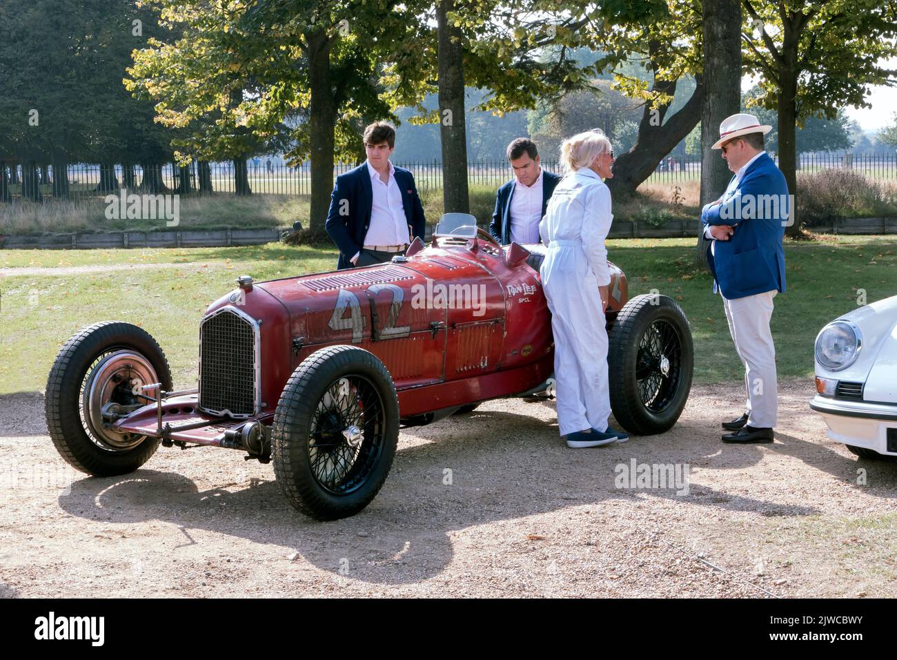 Oldtimer Alfa Romeo 8C 2300 Monza GP beim Hampton Court Concours 2022 im Hampton Court Palace London, Großbritannien Stockfoto