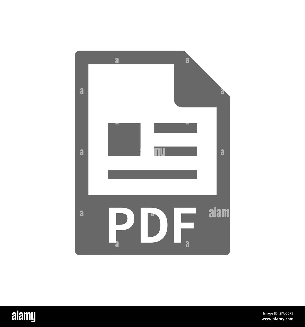 Vektorsymbol für den Download von PDF-Dateien. Symbol im PDF-Format speichern oder laden. Stock Vektor
