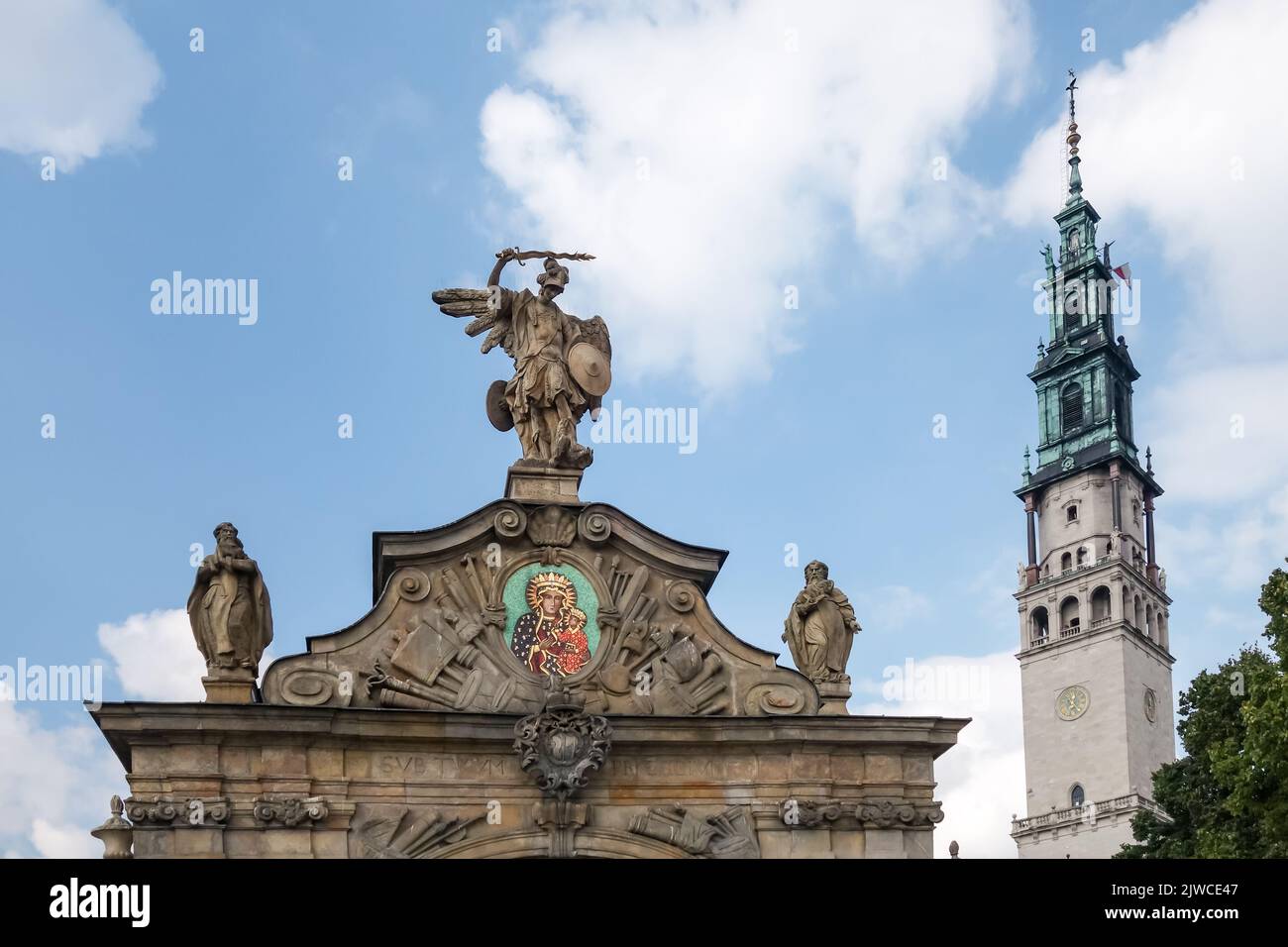 Czestochowa, Polen - September 18 : Teilansicht Kloster Jasna Gora in Czestochowa Polen am 18. September 2014 Stockfoto