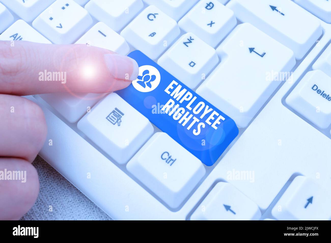 Konzeptionelle Darstellung MitarbeiterrechteAlle Mitarbeiter haben Grundrechte an ihrem eigenen Arbeitsplatz. Geschäftskonzept Alle Mitarbeiter haben Grundrechte an ihren Stockfoto