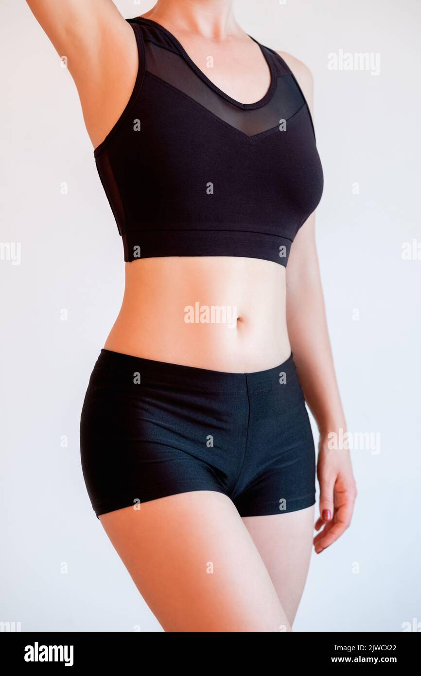 Gewichtsverlust Sport Lifestyle Frau Körper dünne Taille Stockfoto