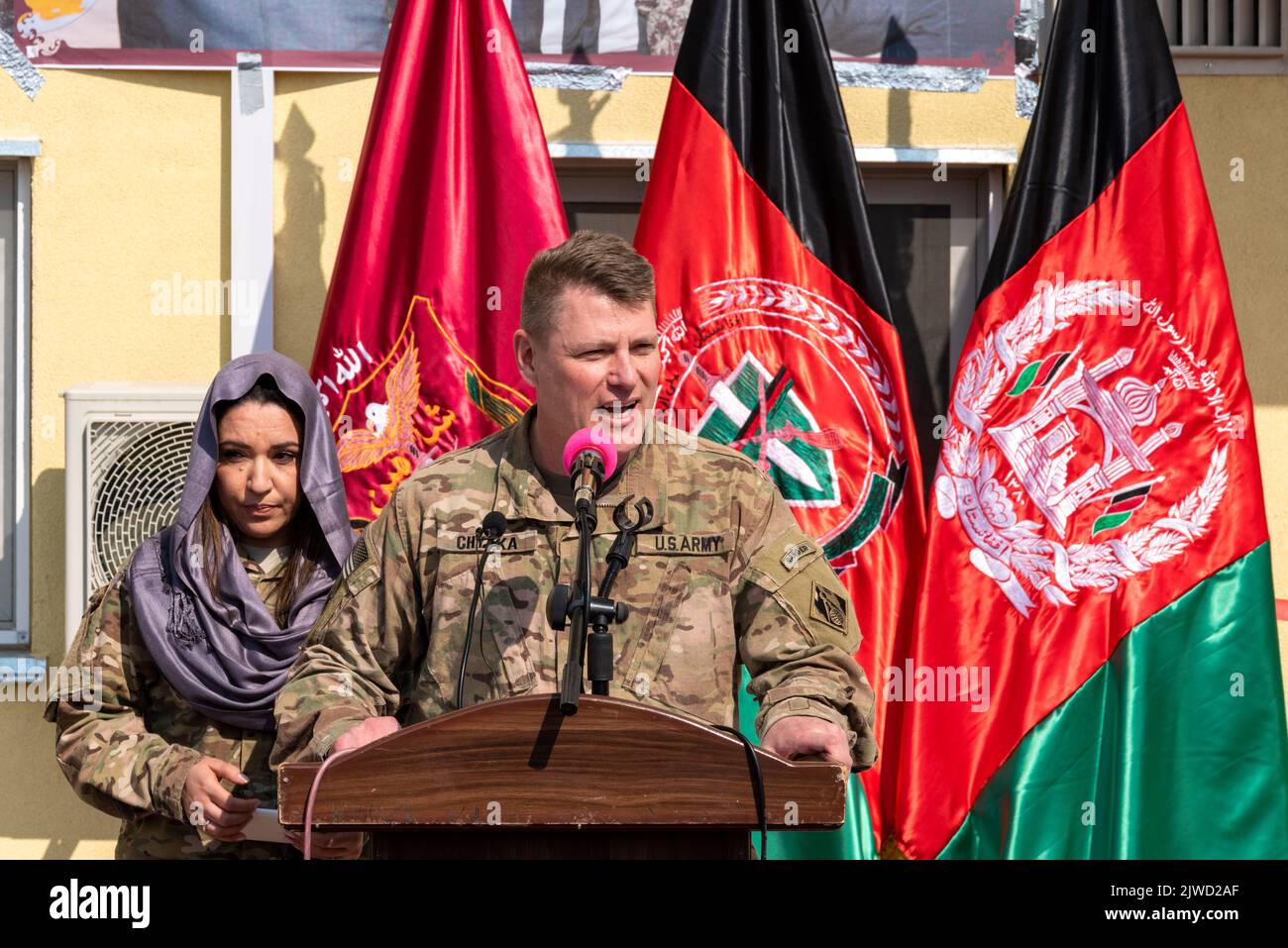 Bundeswehr in Afghanistan - Camp Shaheen Stockfoto