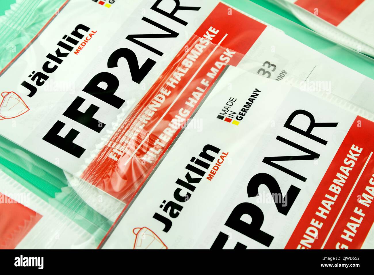 FFP2 Masken von Jäcklin Made in Germany Stockfoto