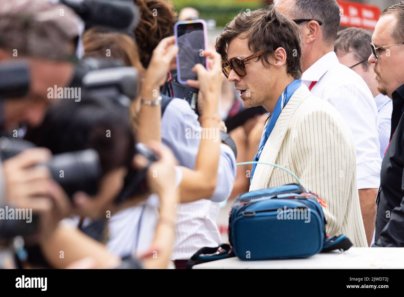 Harry Styles kommt am 05. September 2022 auf dem Internationalen Filmfestival in Venedig zur Fotozelle für „Don't Worry Darling“ 79.. â©Foto: Cinzia Camela. Stockfoto