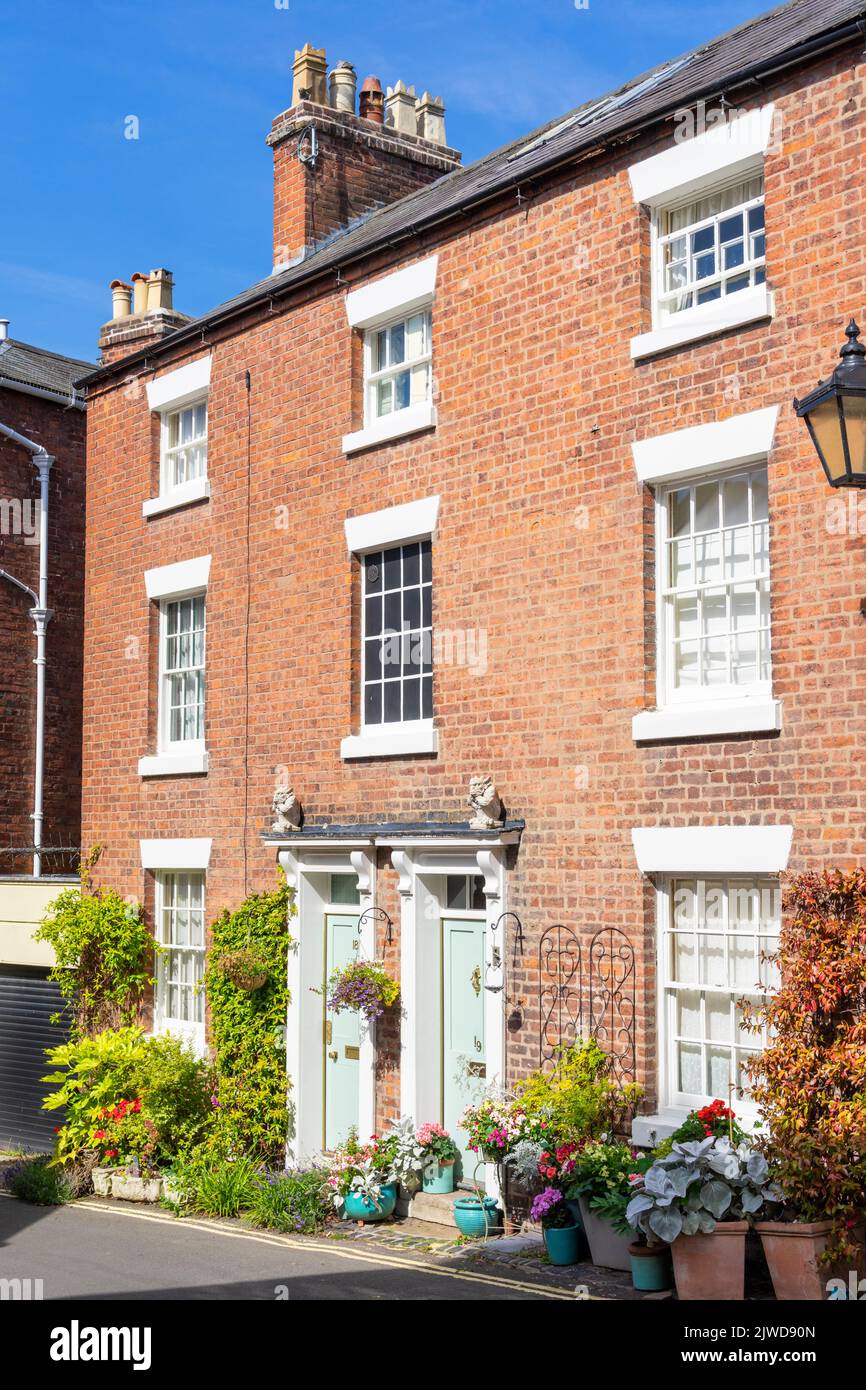 Georgian Town Häuser in Belmont Shrewsbury Shropshire England UkGB Europe Stockfoto