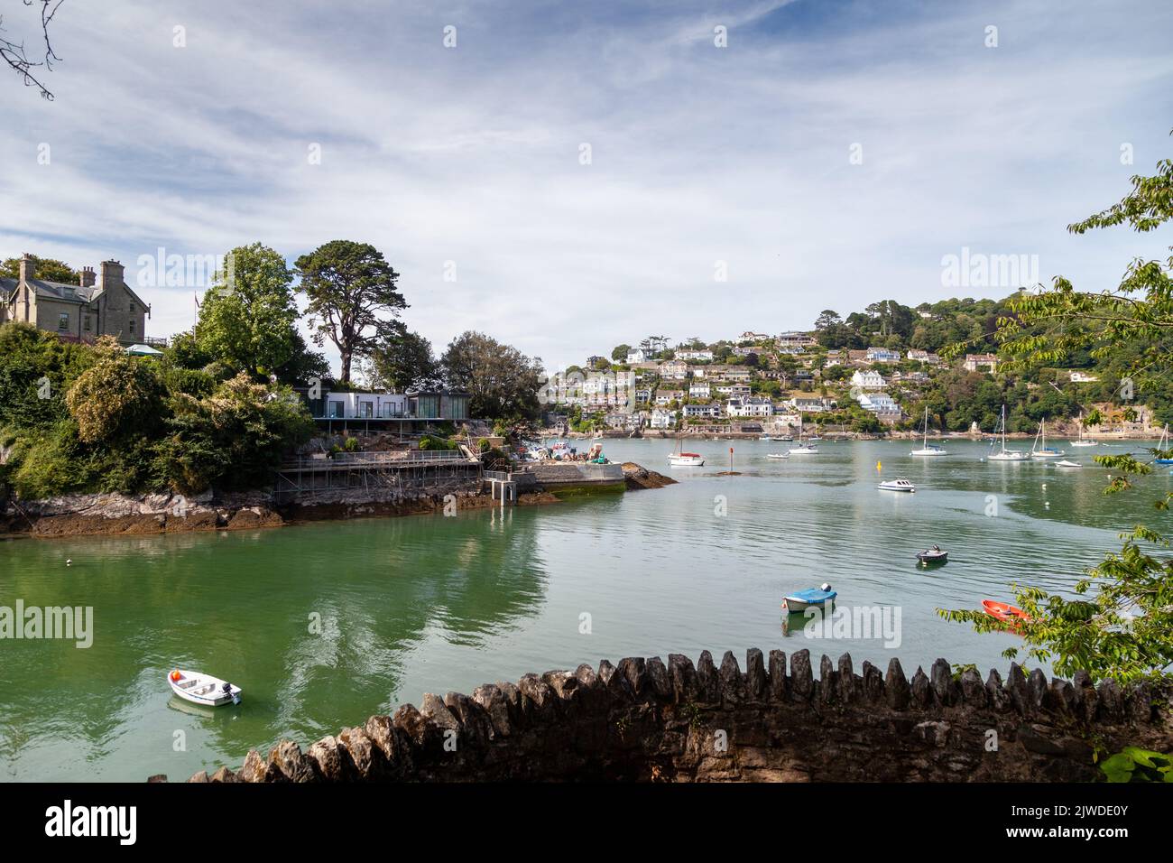 Blick über Kingswear vom hafen von dartmouth Stockfoto