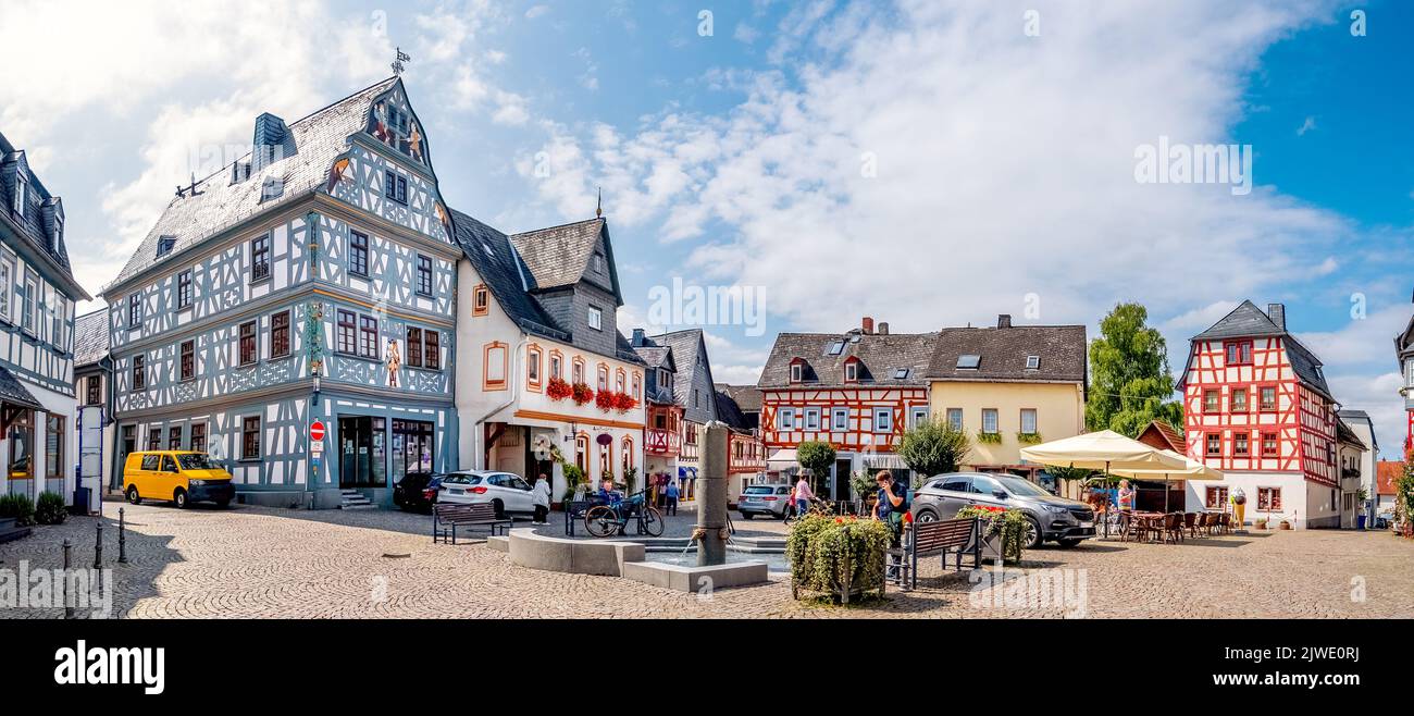 Markt, Bad Camberg, Taunus, Hessen, Deutschland Stockfoto