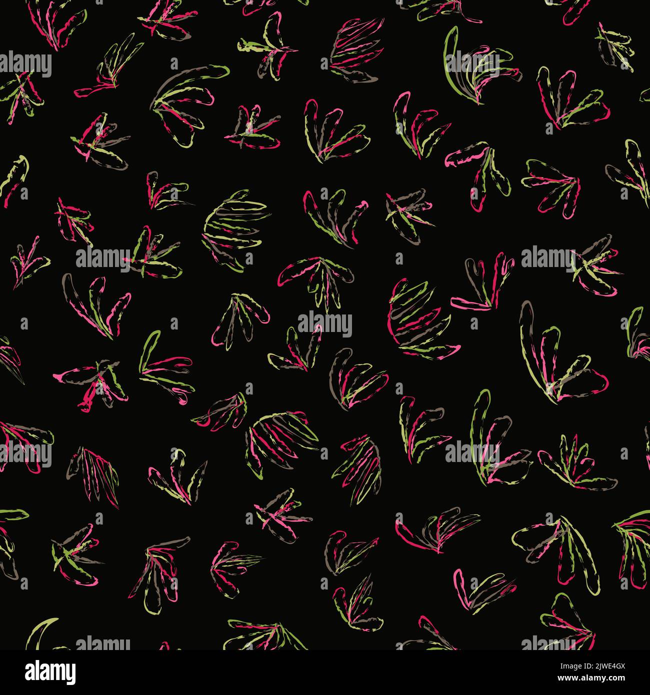känguru Pfote Pflanze nahtlose Muster. Australische einheimische Flora Vektor Stock Illustration. Perfekt für Textilien, Tapeten, Stoffe und Kleidung. Stock Vektor
