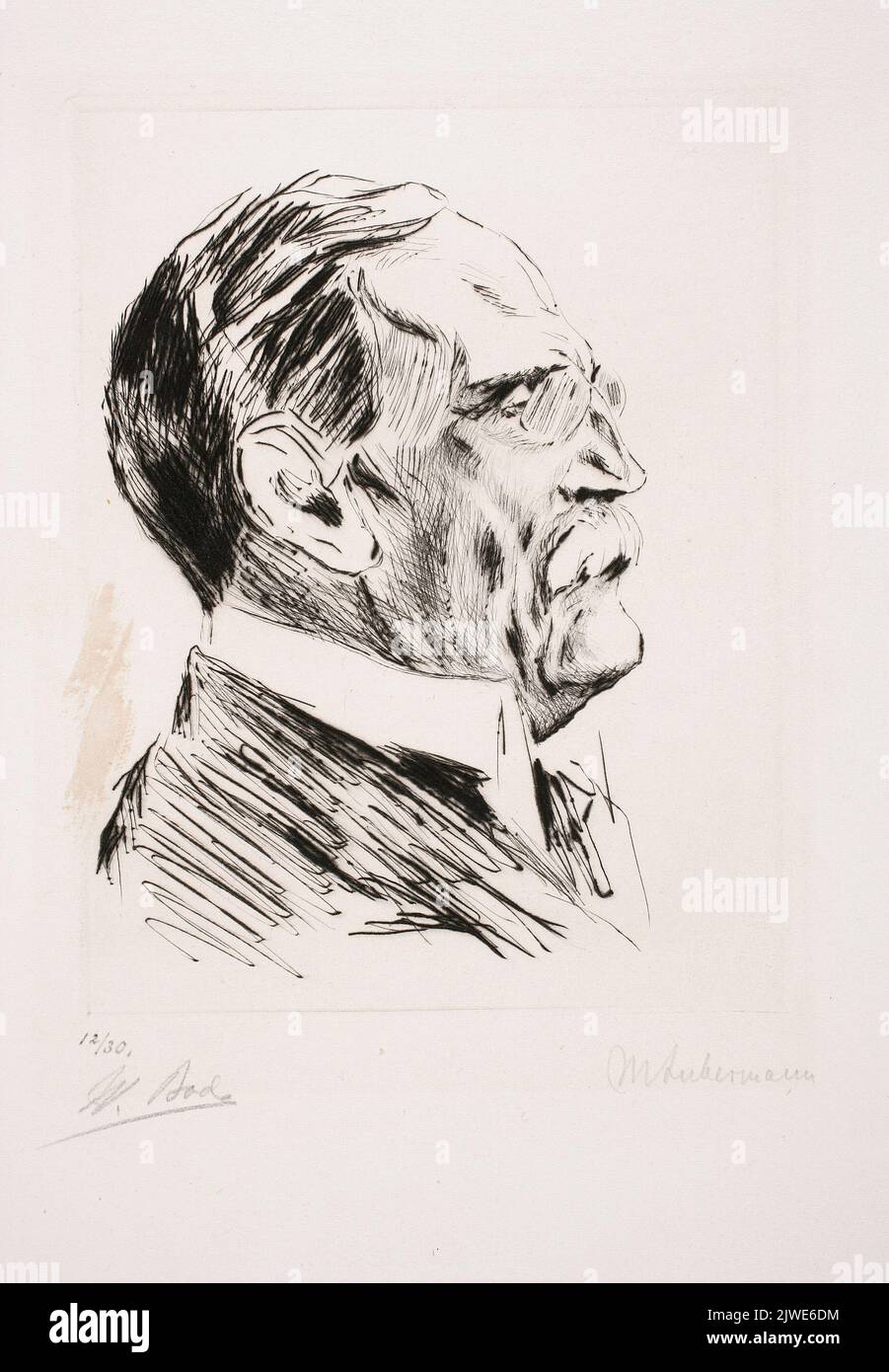 Porträt Geheimer Rat Bode. Liebermann, Max (1847-1935), Grafiker, E.-A.-Seemann-Buch- und Kunstverlag (Lipsk ; wydawnictwo ; 1858-1921-2008), Verlag Stockfoto