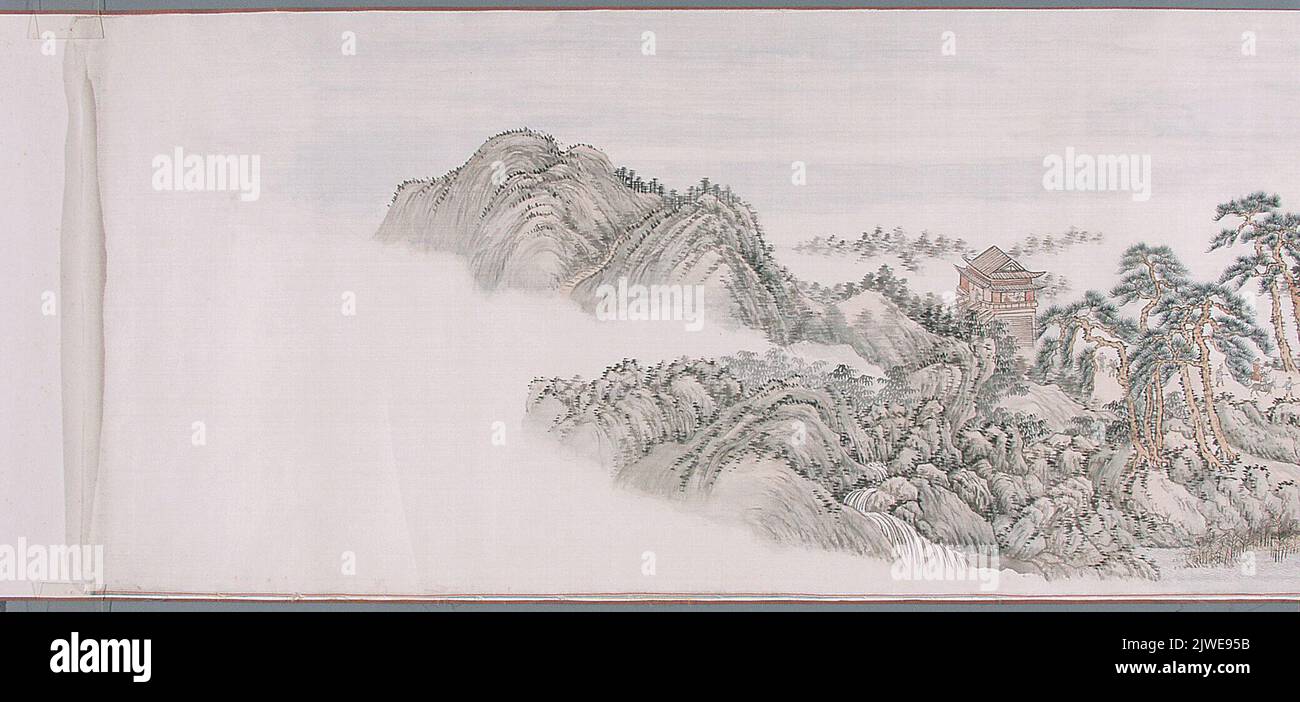 Auf dem Heimweg über die ford. Jiang, Yun (1847-1919), Maler Stockfoto