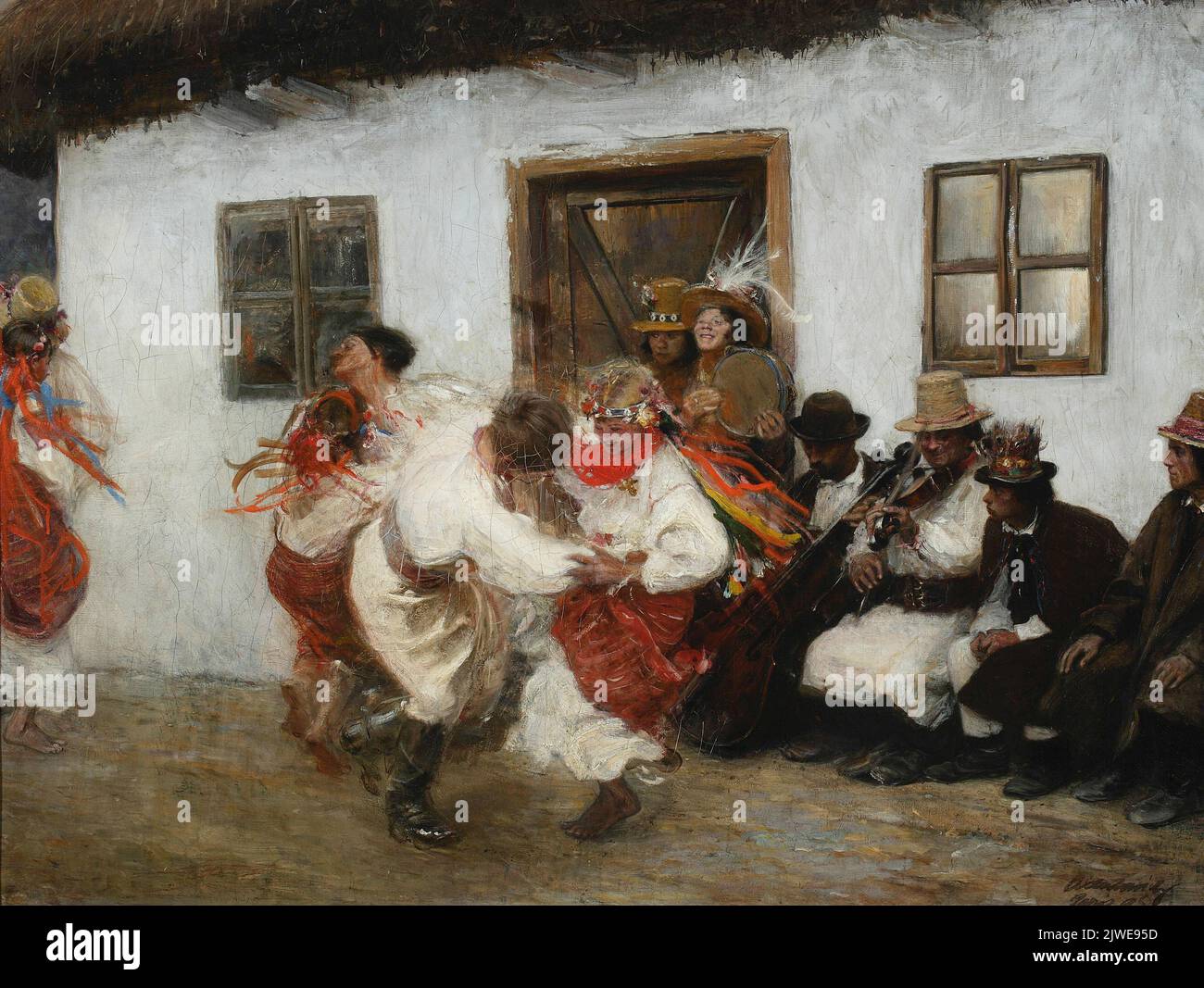 Ukrainischer Volkstanz. Axentowicz, Teodor (1859-1938), Maler Stockfoto