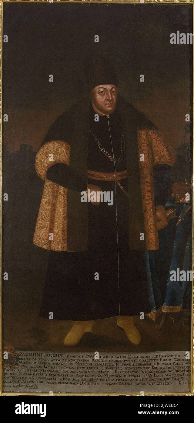 Porträt des Königs Sigismund II. Augustus (1520–1572). nieznany malarz polski, Maler Stockfoto