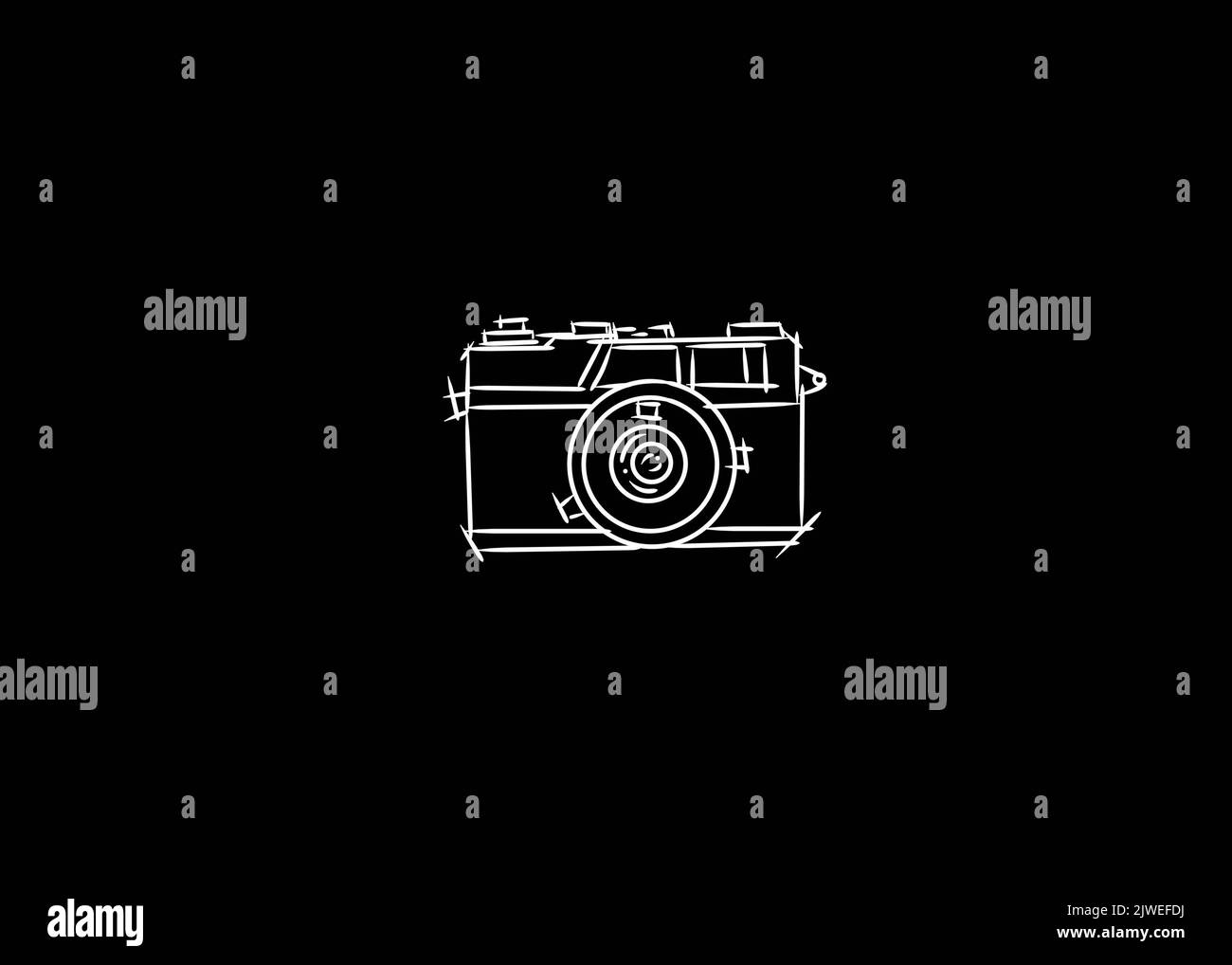 Vektorskizze der ästhetischen Kamera Stockfoto