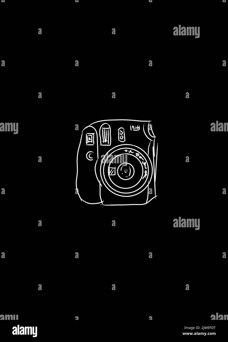 Vektorskizze der ästhetischen Kamera Stockfoto