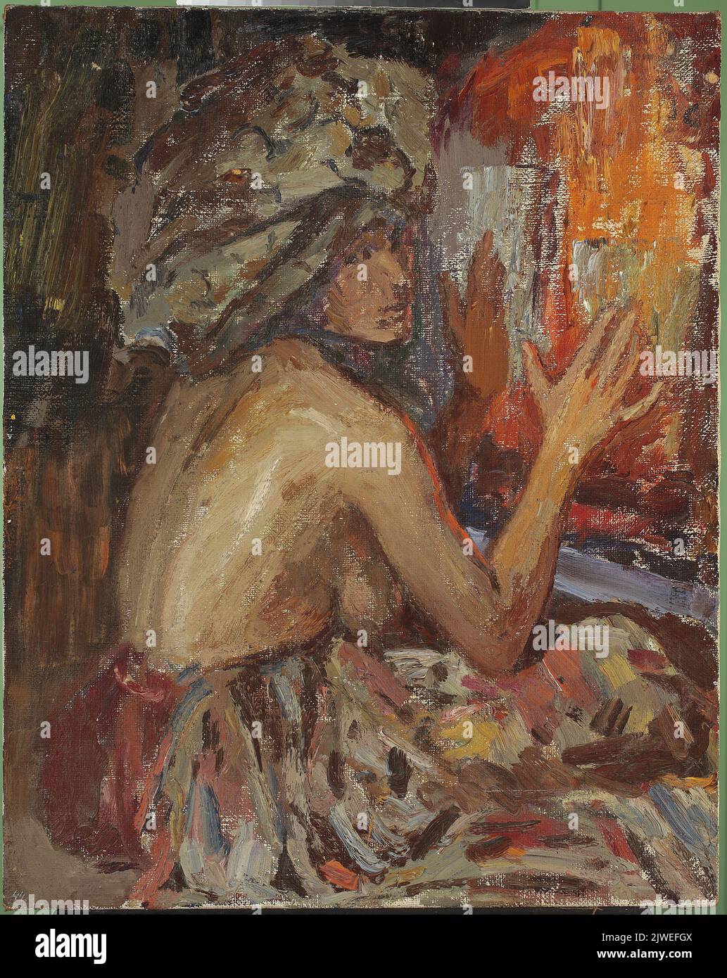 Feuer. Ciągliński, Jan (1858-1913), Maler Stockfoto