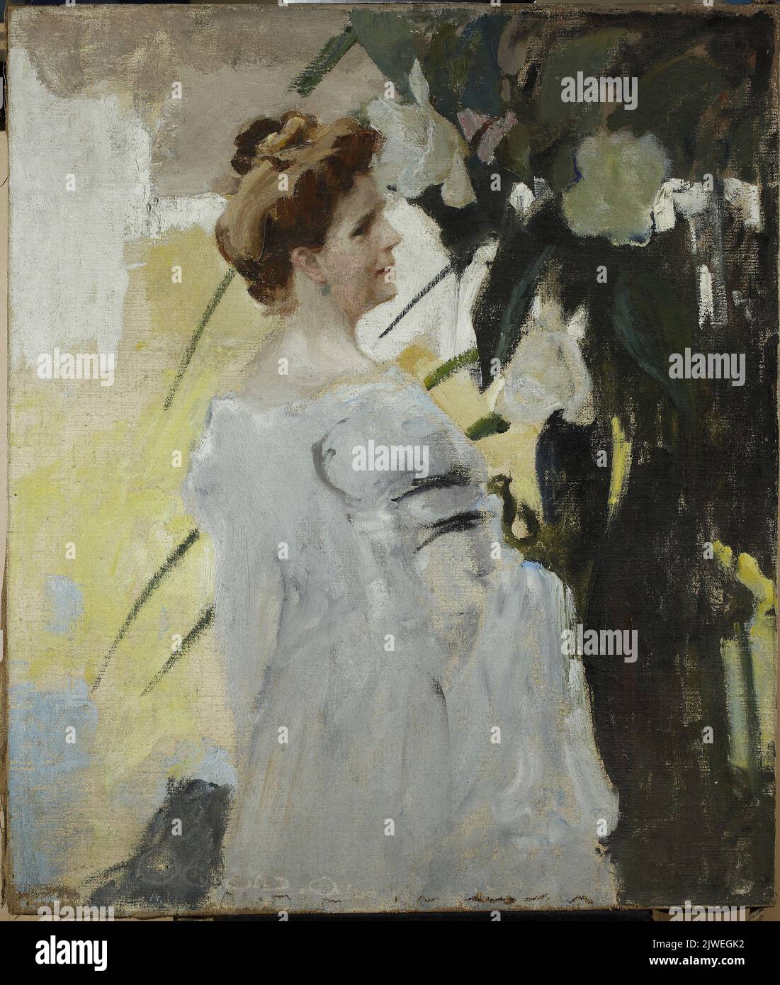 Weiße Palette. Ciągliński, Jan (1858-1913), Maler Stockfoto