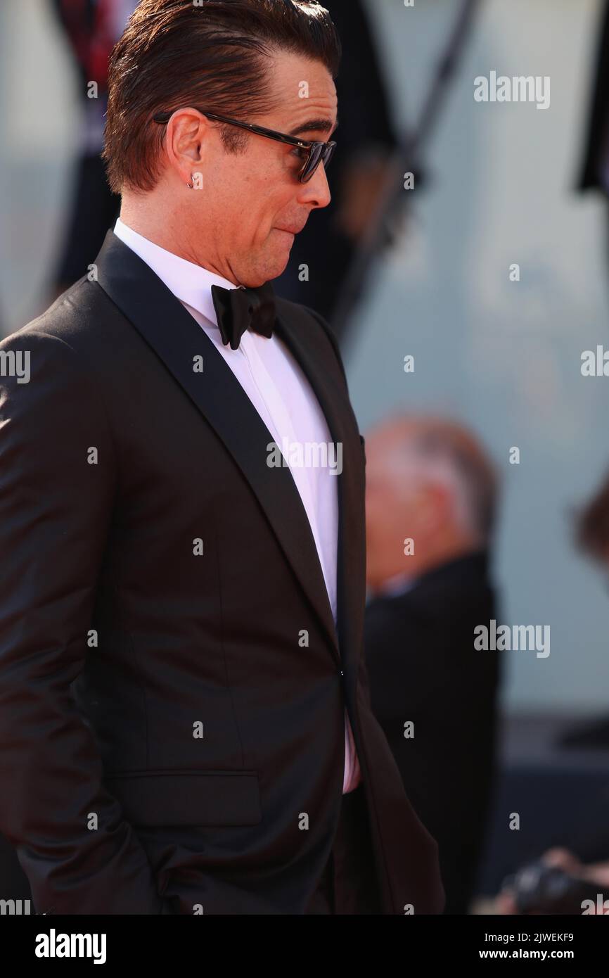Italien, Lido di Venezia, 05. September 2022 2022 : Colin Farrell nimmt am 05. September 79. in Venedig, Italien, an den roten Teppichen der „Banshees of inisherin“ Teil. Foto © Ottavia Da Re/Sintesi/Alamy Live News Stockfoto
